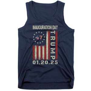 President Donald Trump Inauguration Day 2025 Usa Flag Tank Top