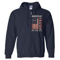 President Donald Trump Inauguration Day 2025 Usa Flag Full Zip Hoodie