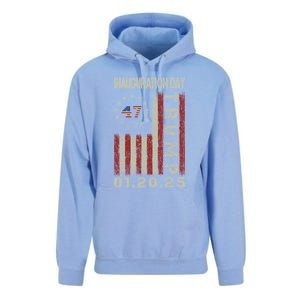 President Donald Trump Inauguration Day 2025 Usa Flag Unisex Surf Hoodie