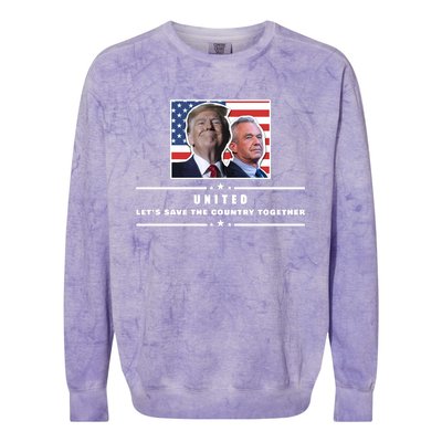 Pro Donald Trump Yard Sign United Political Sign Rfk Jr Yard Sign Colorblast Crewneck Sweatshirt