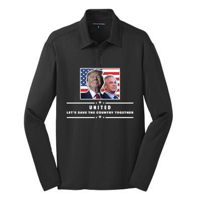 Pro Donald Trump Yard Sign United Political Sign Rfk Jr Yard Sign Silk Touch Performance Long Sleeve Polo