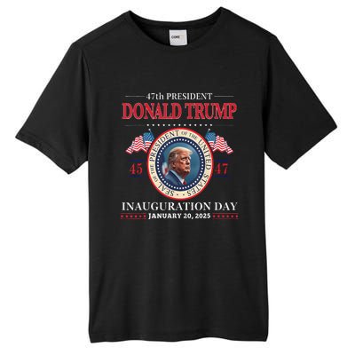 President Donald Trump Inauguration Day 2025 47th Usa Flag Tall Fusion ChromaSoft Performance T-Shirt