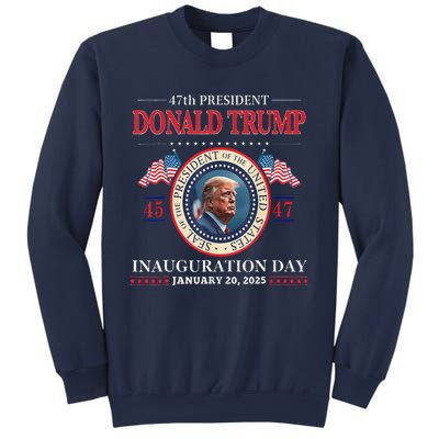 President Donald Trump Inauguration Day 2025 47th Usa Flag Sweatshirt