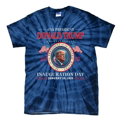 President Donald Trump Inauguration Day 2025 47th Usa Flag Tie-Dye T-Shirt