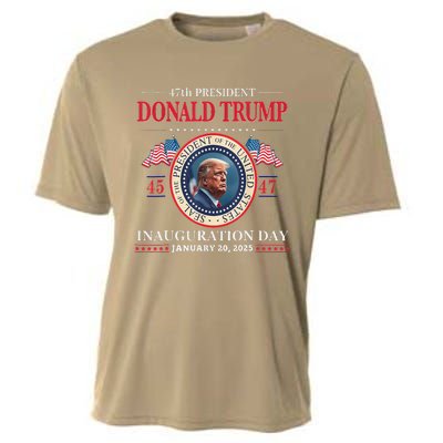 President Donald Trump Inauguration Day 2025 47th Usa Flag Cooling Performance Crew T-Shirt