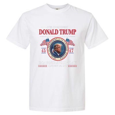 President Donald Trump Inauguration Day 2025 47th Usa Flag Garment-Dyed Heavyweight T-Shirt