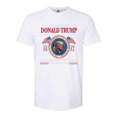 President Donald Trump Inauguration Day 2025 47th Usa Flag Softstyle CVC T-Shirt