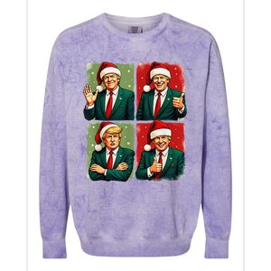 President Donald Trump Inauguration 2025 Retro Christmas Colorblast Crewneck Sweatshirt