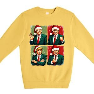 President Donald Trump Inauguration 2025 Retro Christmas Premium Crewneck Sweatshirt