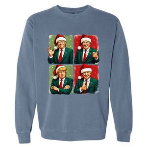 President Donald Trump Inauguration 2025 Retro Christmas Garment-Dyed Sweatshirt