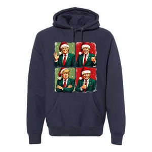 President Donald Trump Inauguration 2025 Retro Christmas Premium Hoodie