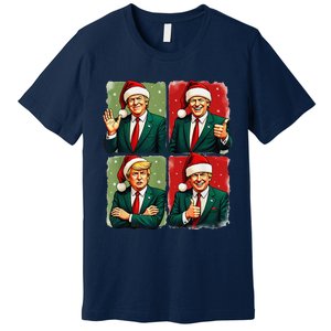 President Donald Trump Inauguration 2025 Retro Christmas Premium T-Shirt