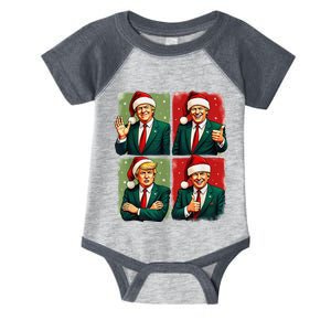 President Donald Trump Inauguration 2025 Retro Christmas Infant Baby Jersey Bodysuit