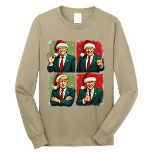 President Donald Trump Inauguration 2025 Retro Christmas Long Sleeve Shirt