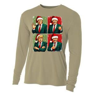 President Donald Trump Inauguration 2025 Retro Christmas Cooling Performance Long Sleeve Crew