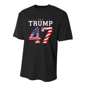 President Donald Trump Inauguration Day 2025 Usa Flag Youth Performance Sprint T-Shirt