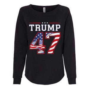 President Donald Trump Inauguration Day 2025 Usa Flag Womens California Wash Sweatshirt