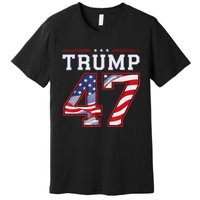 President Donald Trump Inauguration Day 2025 Usa Flag Premium T-Shirt