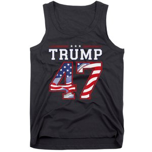 President Donald Trump Inauguration Day 2025 Usa Flag Tank Top