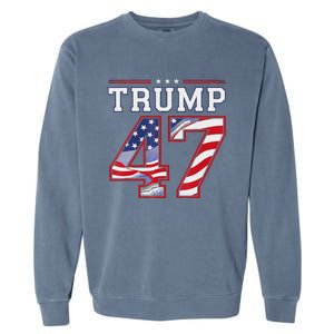 President Donald Trump Inauguration Day 2025 Usa Flag Garment-Dyed Sweatshirt