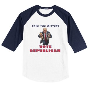 President Donald Trump 2024 Make Cats Great Again Baseball Sleeve Shirt