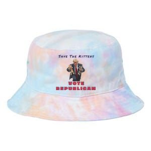 President Donald Trump 2024 Make Cats Great Again Tie Dye Newport Bucket Hat