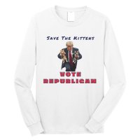 President Donald Trump 2024 Make Cats Great Again Long Sleeve Shirt