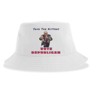 President Donald Trump 2024 Make Cats Great Again Sustainable Bucket Hat