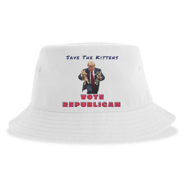 President Donald Trump 2024 Make Cats Great Again Sustainable Bucket Hat