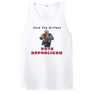 President Donald Trump 2024 Make Cats Great Again PosiCharge Competitor Tank