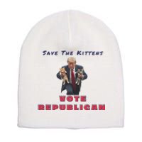 President Donald Trump 2024 Make Cats Great Again Short Acrylic Beanie