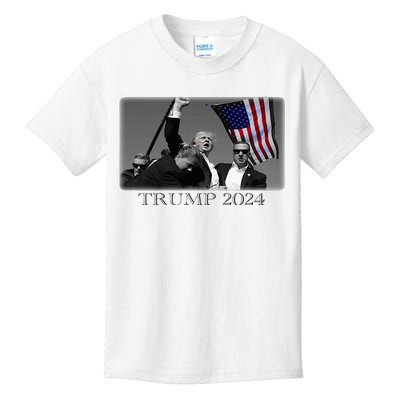 President Donald Trump 2024 Failed Attempt Usa Patriotic Kids T-Shirt