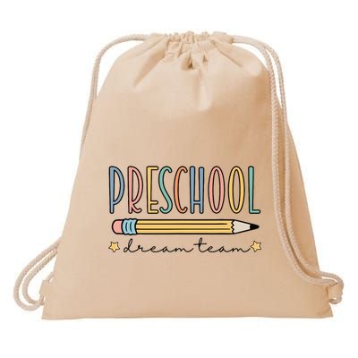 Preschool Dream Team Retro Back To School Teacher Student Drawstring Bag