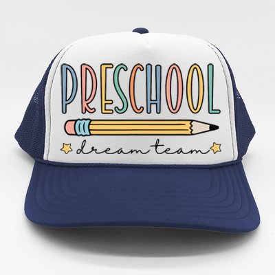 Preschool Dream Team Retro Back To School Teacher Student Trucker Hat