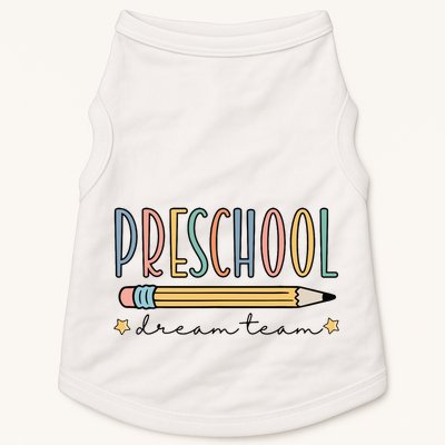 Preschool Dream Team Retro Back To School Teacher Student Doggie Tank