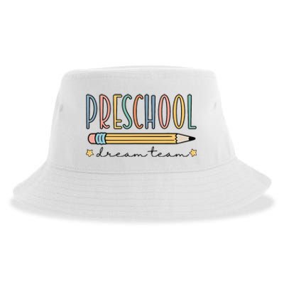 Preschool Dream Team Retro Back To School Teacher Student Sustainable Bucket Hat