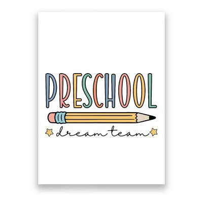 Preschool Dream Team Retro Back To School Teacher Student Poster