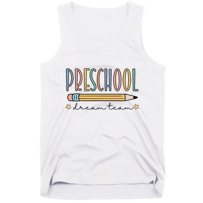 Preschool Dream Team Retro Back To School Teacher Student Tank Top