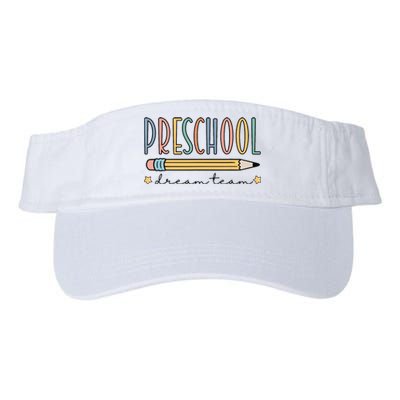 Preschool Dream Team Retro Back To School Teacher Student Valucap Bio-Washed Visor