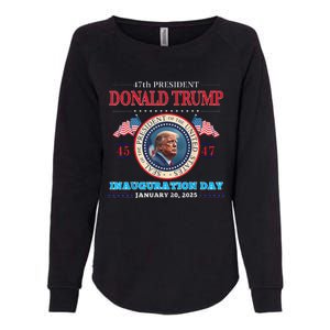 President Donald Trump Inauguration Day 2025 47th Usa Flag Womens California Wash Sweatshirt