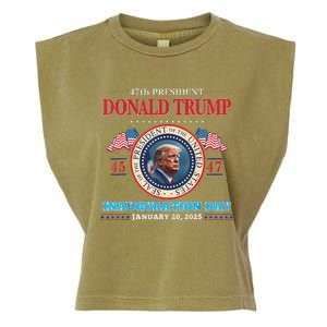 President Donald Trump Inauguration Day 2025 47th Usa Flag Garment-Dyed Women's Muscle Tee