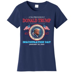 President Donald Trump Inauguration Day 2025 47th Usa Flag Women's T-Shirt