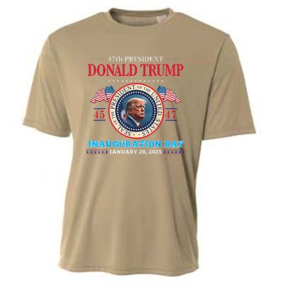 President Donald Trump Inauguration Day 2025 47th Usa Flag Cooling Performance Crew T-Shirt