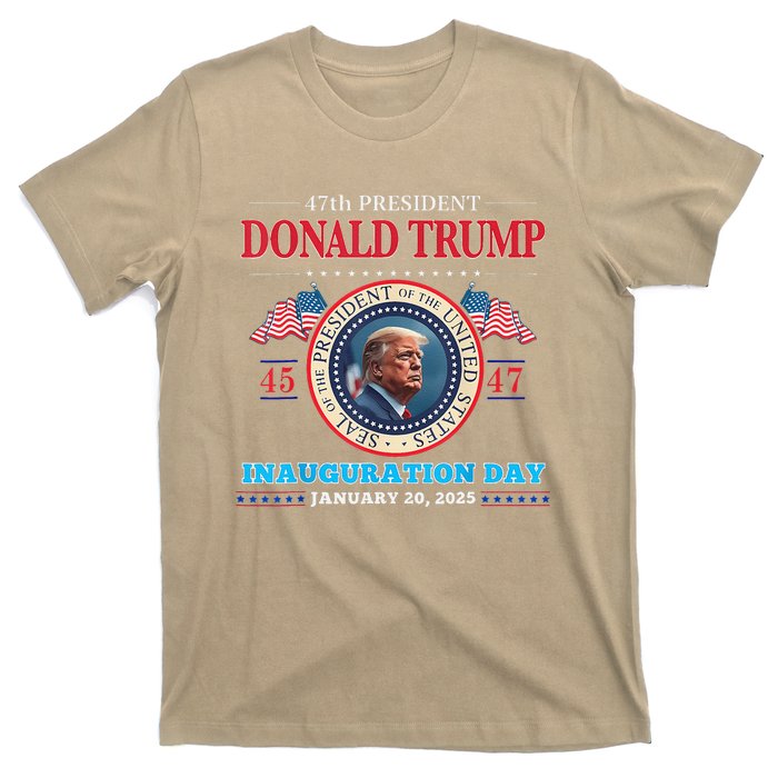 President Donald Trump Inauguration Day 2025 47th Usa Flag T-Shirt