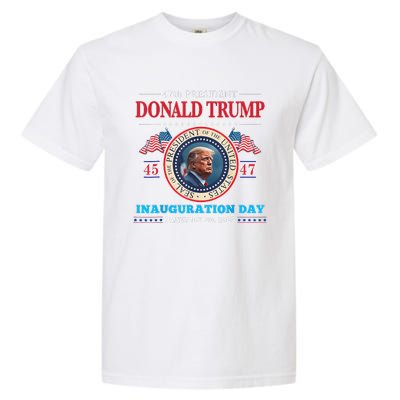 President Donald Trump Inauguration Day 2025 47th Usa Flag Garment-Dyed Heavyweight T-Shirt