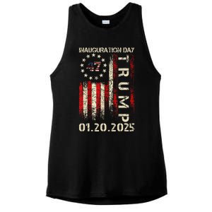 President Donald Trump Inauguration Day 2025 Memorabilia Usa Ladies PosiCharge Tri-Blend Wicking Tank