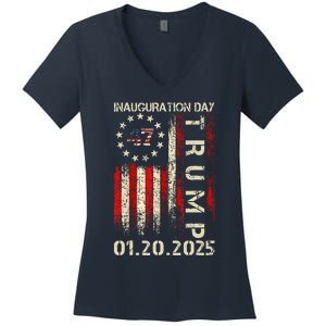 President Donald Trump Inauguration Day 2025 Memorabilia Usa Women's V-Neck T-Shirt