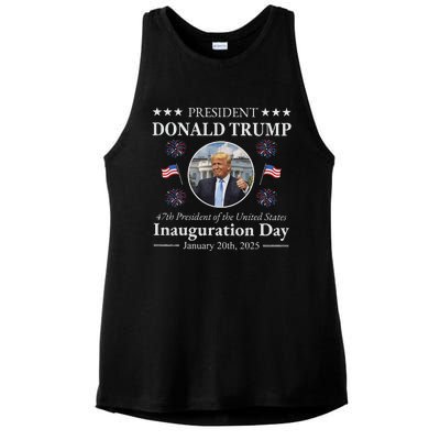 President Donald Trump Inauguration Day 2025 Ladies PosiCharge Tri-Blend Wicking Tank