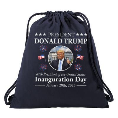 President Donald Trump Inauguration Day 2025 Drawstring Bag