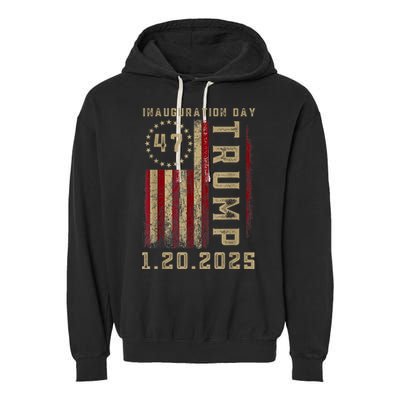 President Donald Trump Inauguration Day 2025 Memorabilia Garment-Dyed Fleece Hoodie